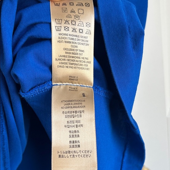 Burberry Royal Blue V-Neck Women's Tee | XL - Picture 5 of 8